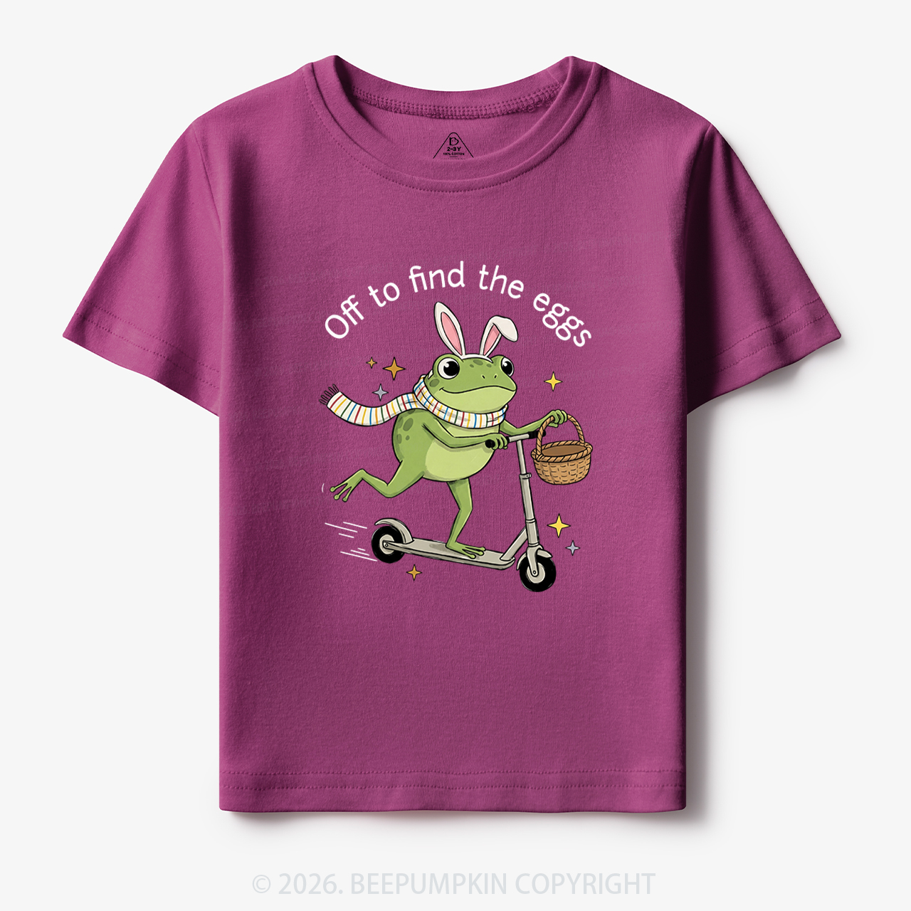 Funny Frog on Scooter Easter Egg Toddler&Kid's Tees 7