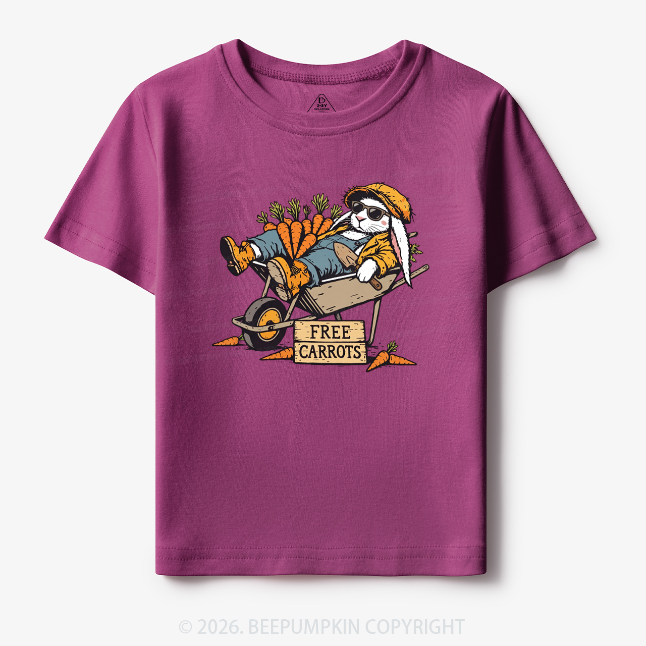 Cool Bunny Free Carrots Easter Toddler&Kid's Tees