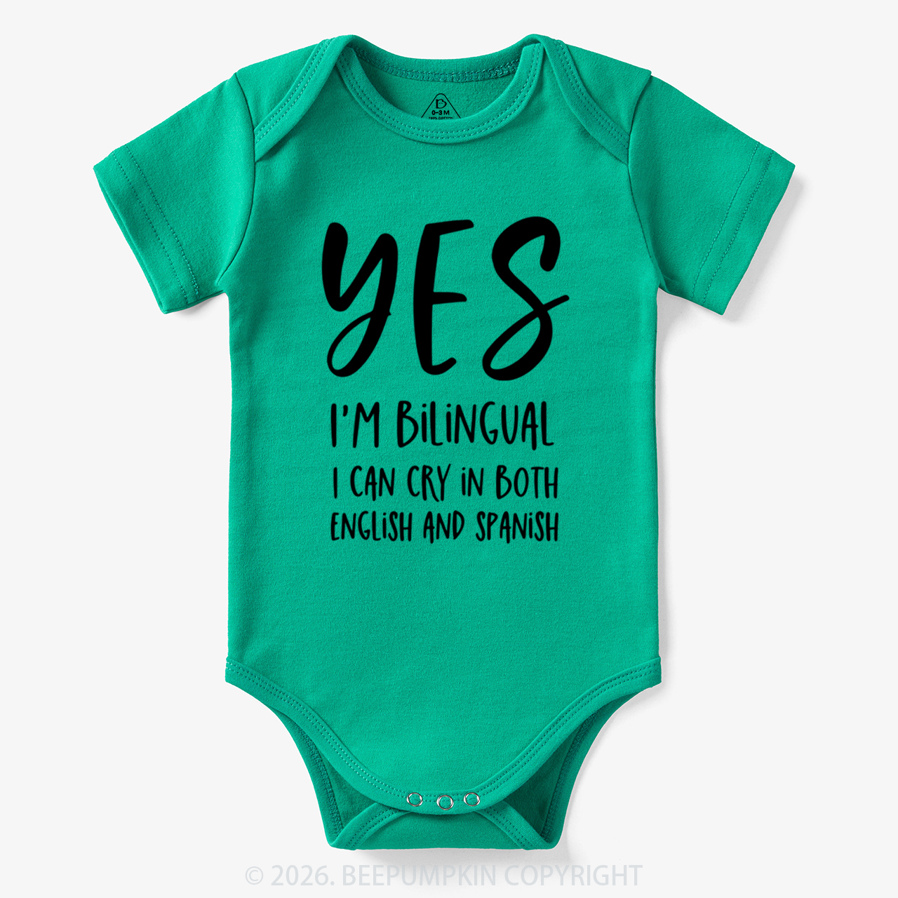 Personalized Color Funny Bilingual Bodysuit
