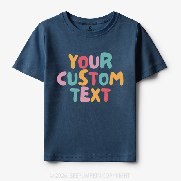 Personalized Retro Your Text Toddler&Kid's Tees Beepumpkin