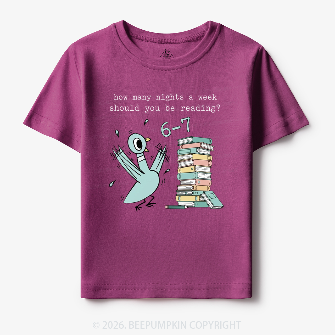 How Many Nights A Week Should You Be Reading 6-7 Toddler&Kid's Tees