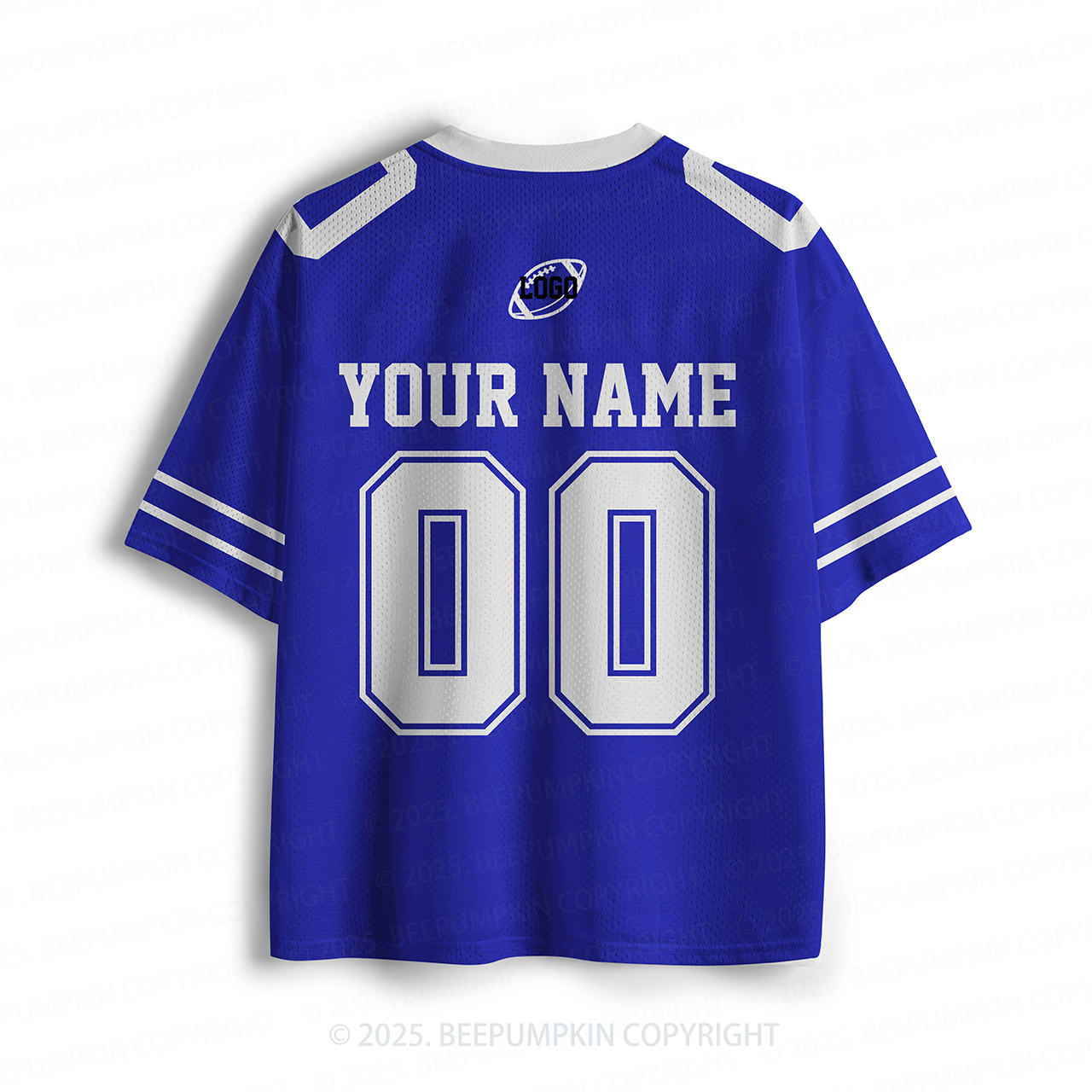 Personalized Team Name & Number Blue Toddler&Kid's Sport Jersey Beepumpkin