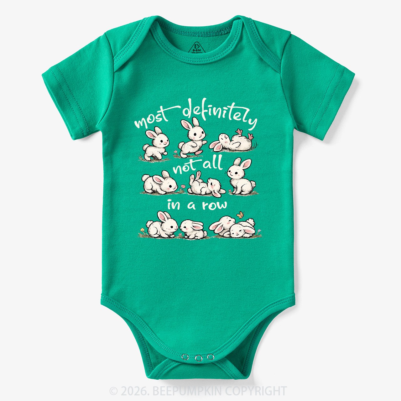Funny Bunnies Not All In a Row Sarcastic Bodysuit