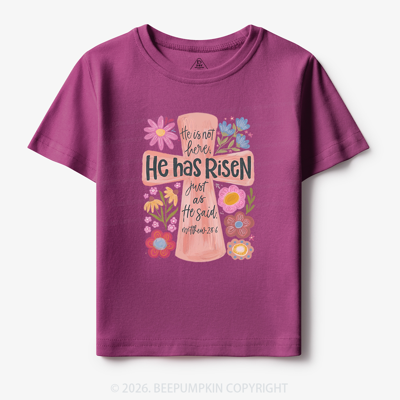 He Has Risen Christian Resurrection day Toddler&Kid's Tees