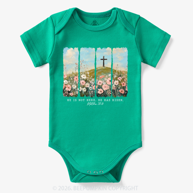 He is Risen Wildflower Spring Easter Bodysuit
