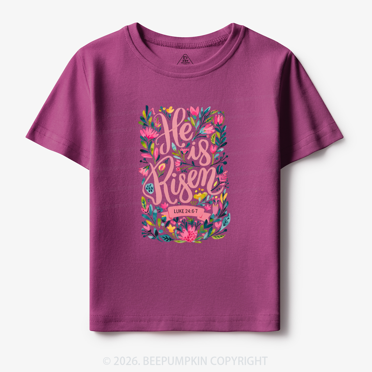 Christian Easter Floral Resurrection Toddler&Kid's Tees