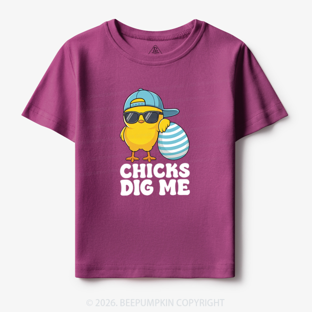 Chicks Dig Me Easter Toddler&Kid's Tees