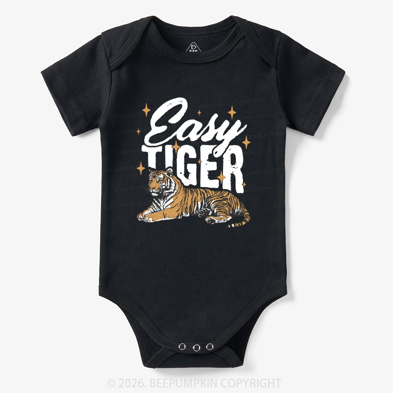 Retro Easy Tiger Funny Animal Bodysuit