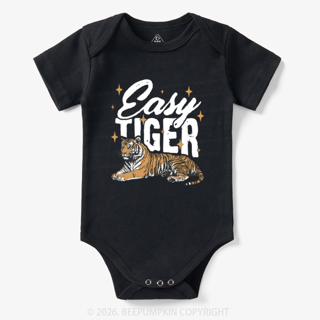 Retro Easy Tiger Funny Animal Bodysuit