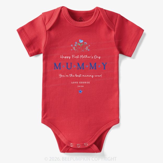 Personalized Our First Mother's Day Together Flower Bodysuit