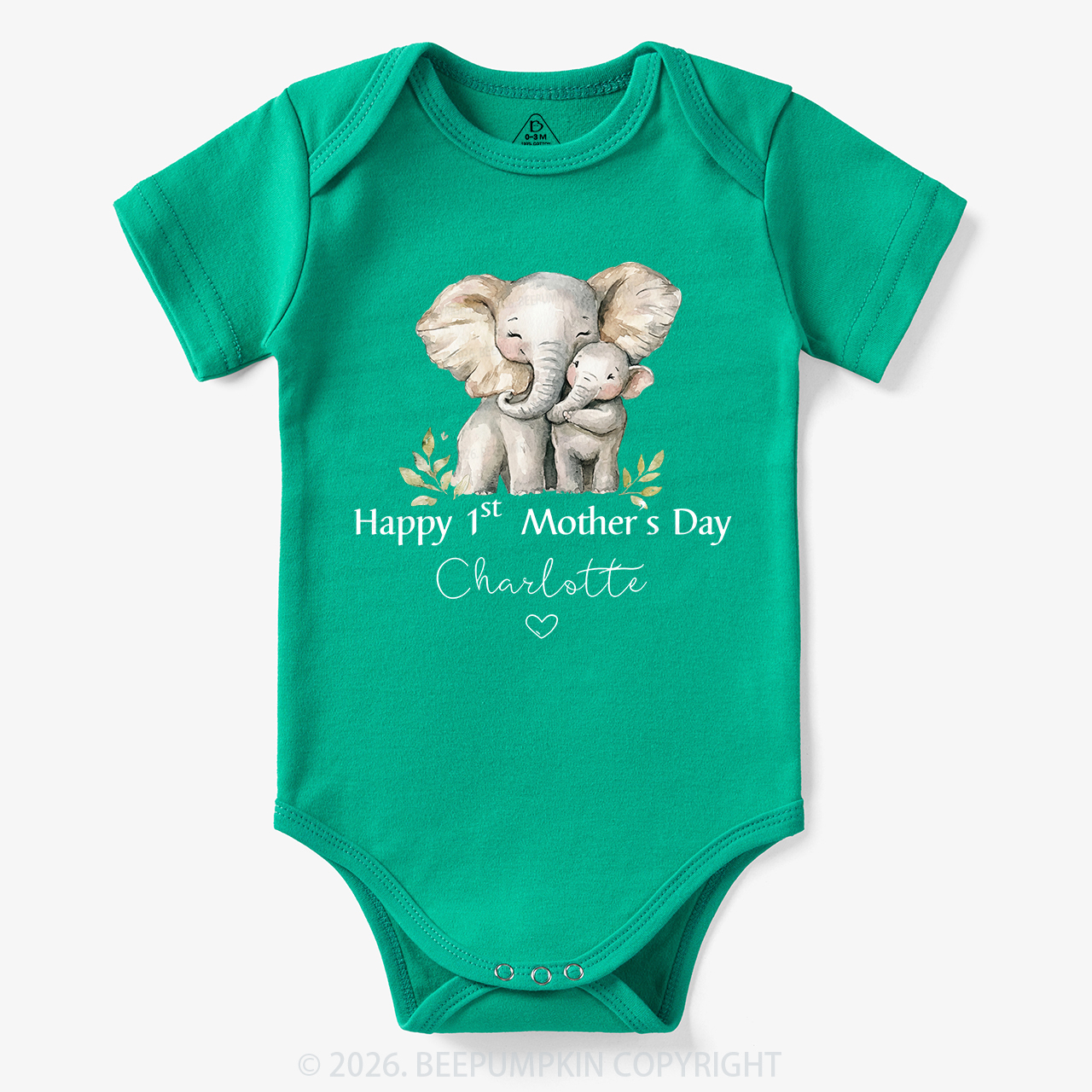 Personalized Happy Cute 1st Mother's Day Bodysuit