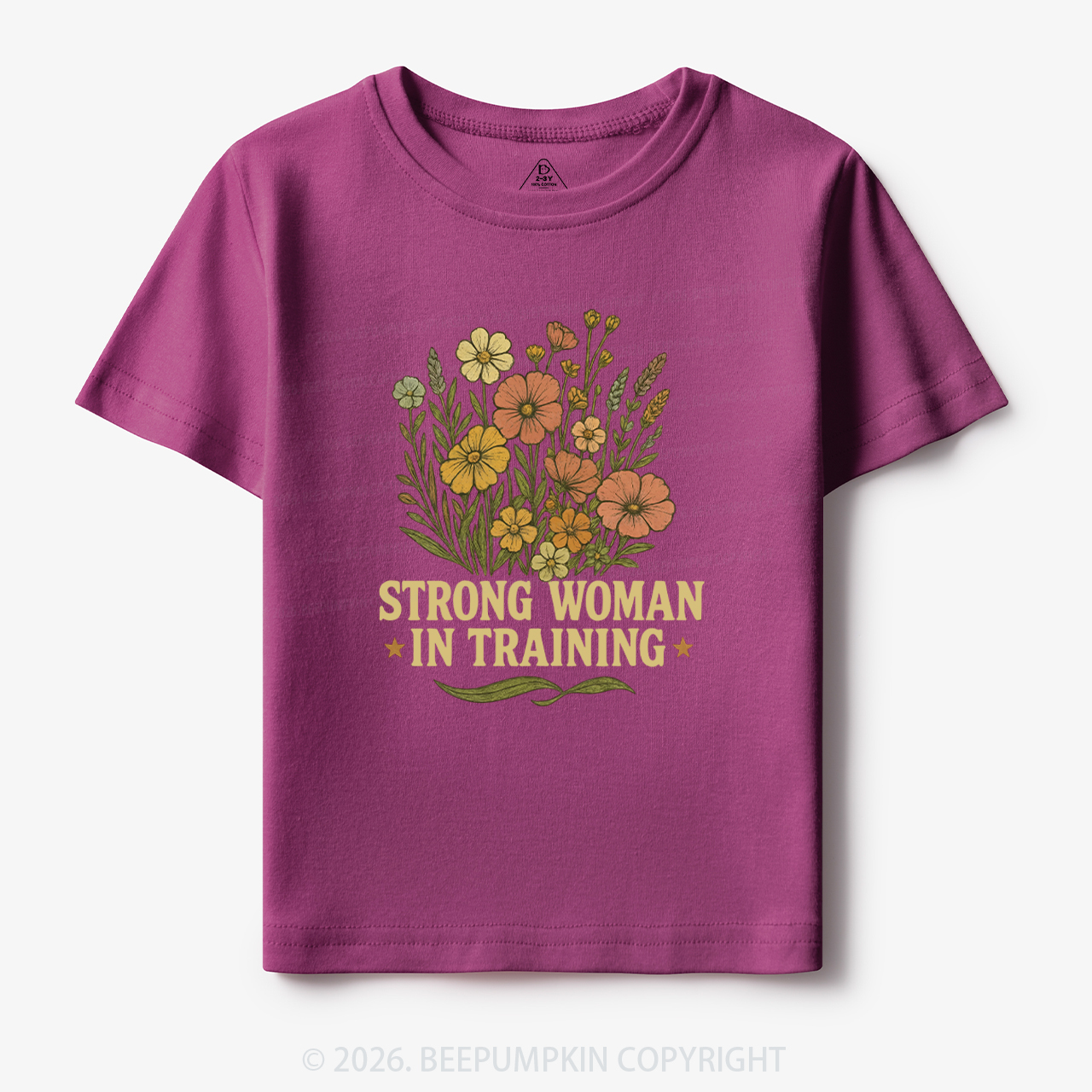 Strong Woman In Training Floral Toddler&Kid's Tees