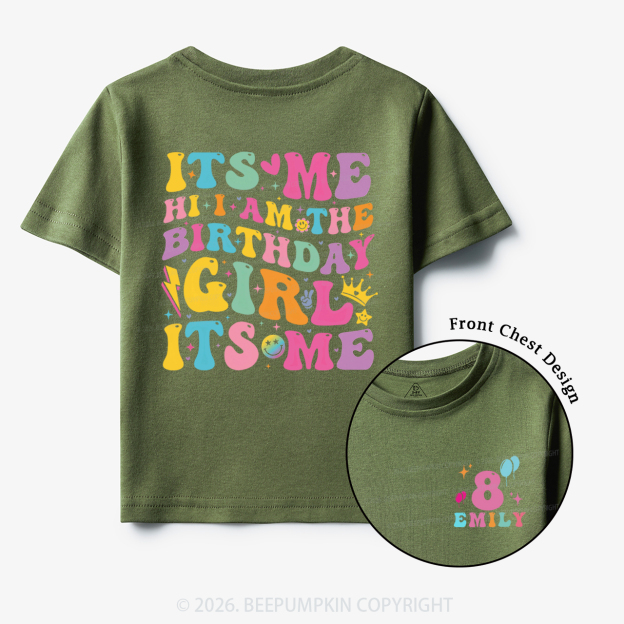 Personalized Birthday It's Me Hi Toddler&Kid's Tees