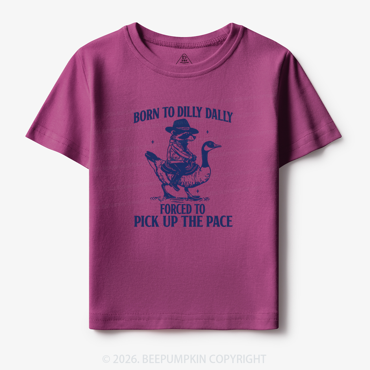 Born To Dilly Dally Retro Racoon Goose Toddler&Kid's Tees