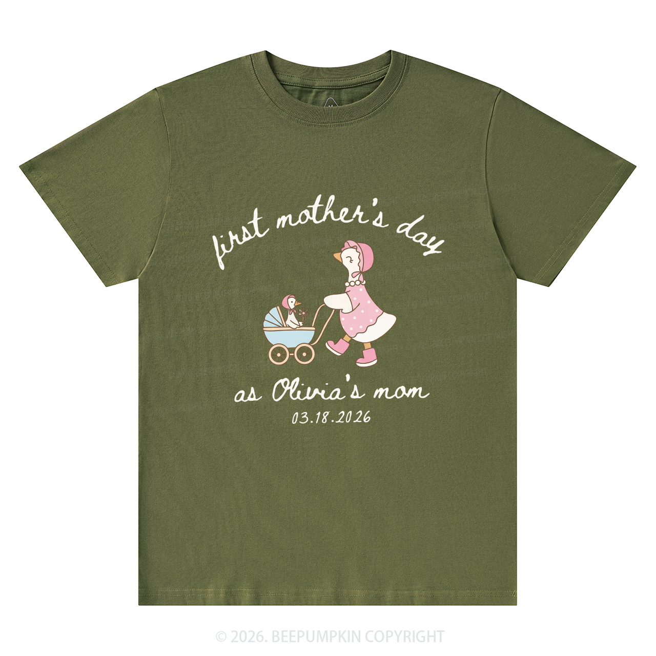 Personalized Goose Mama First Mother's Day T-Shirts