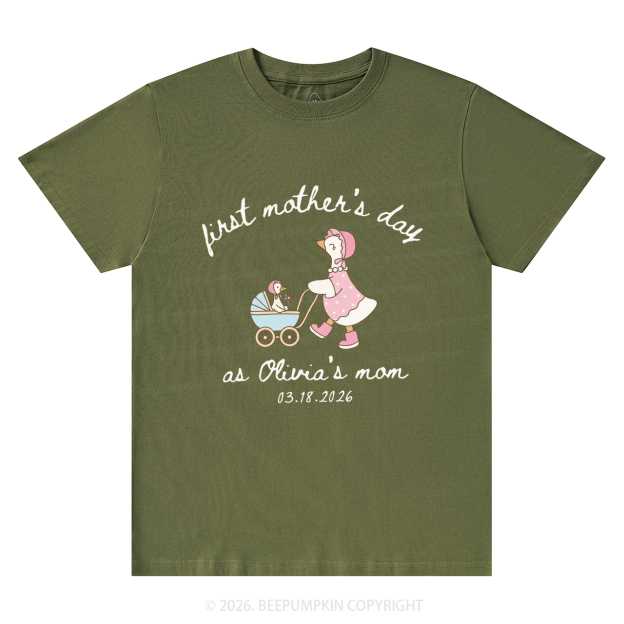 Personalized Goose Mama First Mother's Day T-Shirts