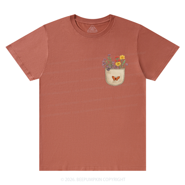 Wild Flowers Pocket T-Shirts