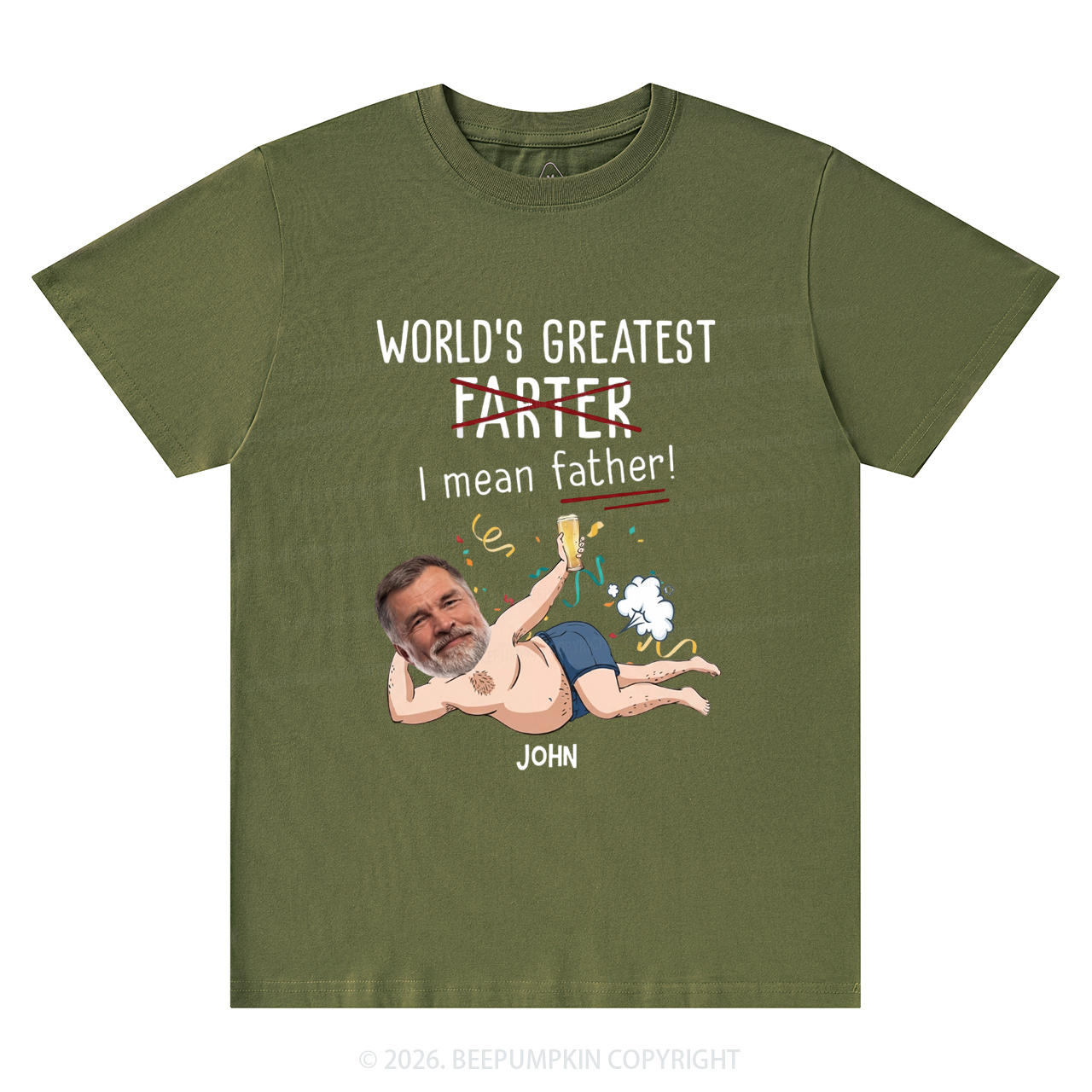 Personalized Photo Gift World's Greatest Farter T-Shirts