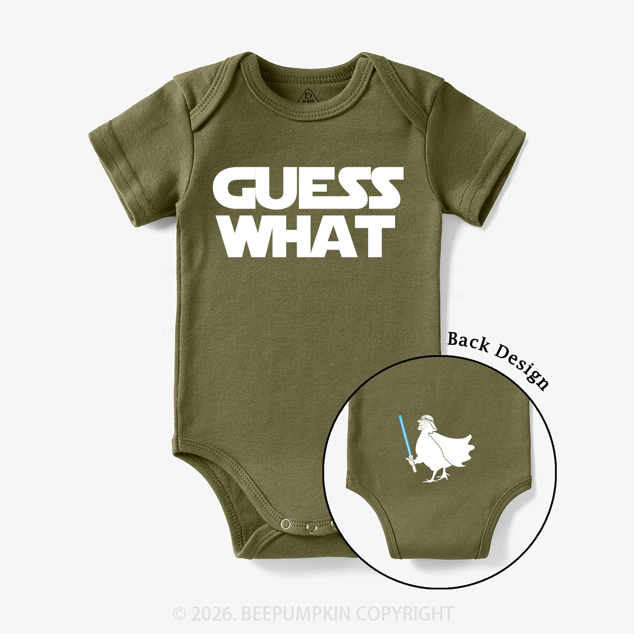Galaxy Guess What Chicken Butt Bodysuit