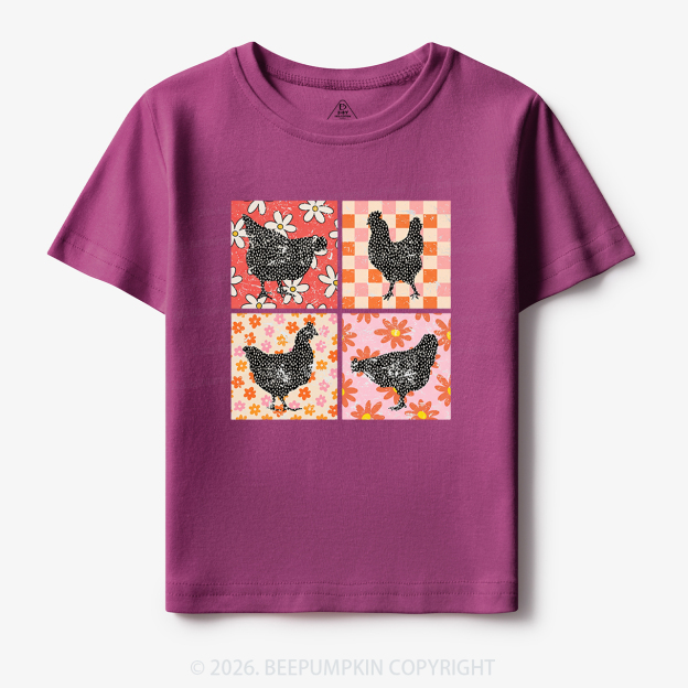 Chickens Farm Animals Toddler&Kid's Tees