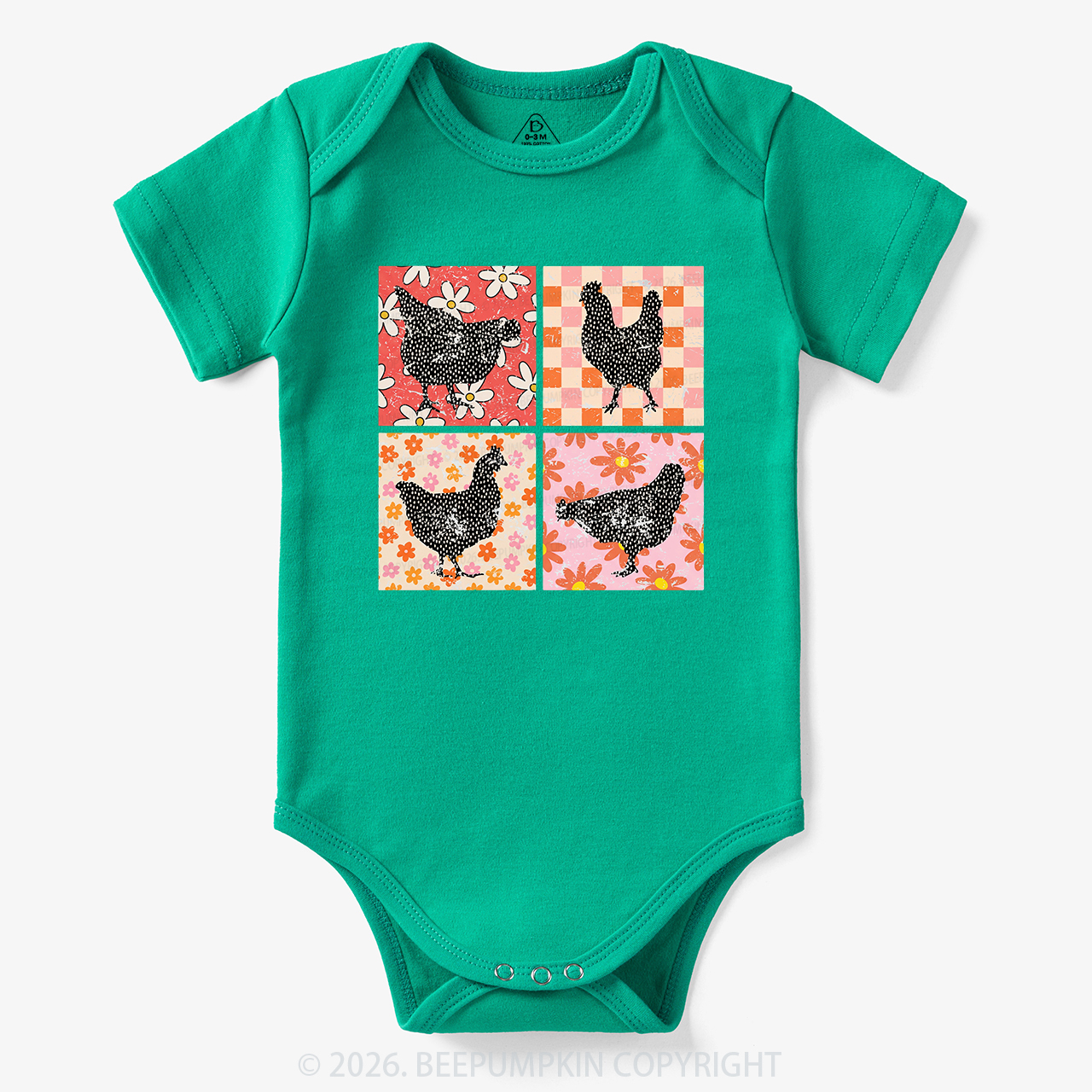 Chickens Farm Animals  Bodysuit