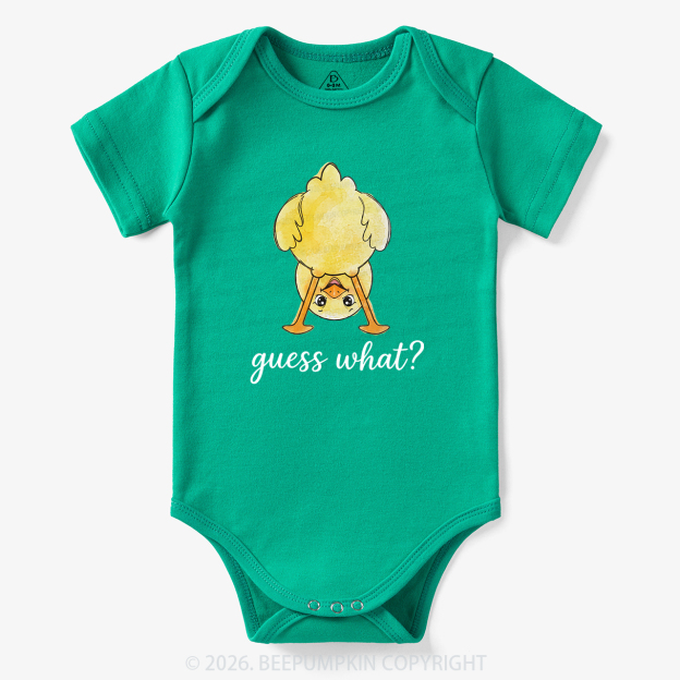 Guess What Chicken Butt Cute Funny Animal Bodysuit