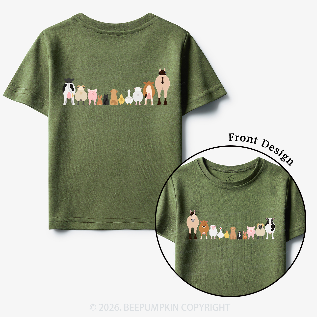 Cute Farm Animals Toddler&Kid's Tees