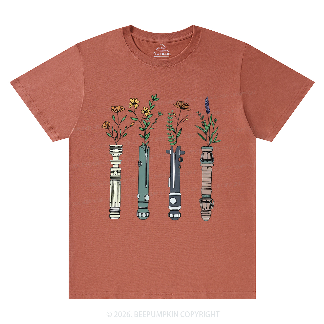 Floral Lightsaber Galaxy T-Shirts
