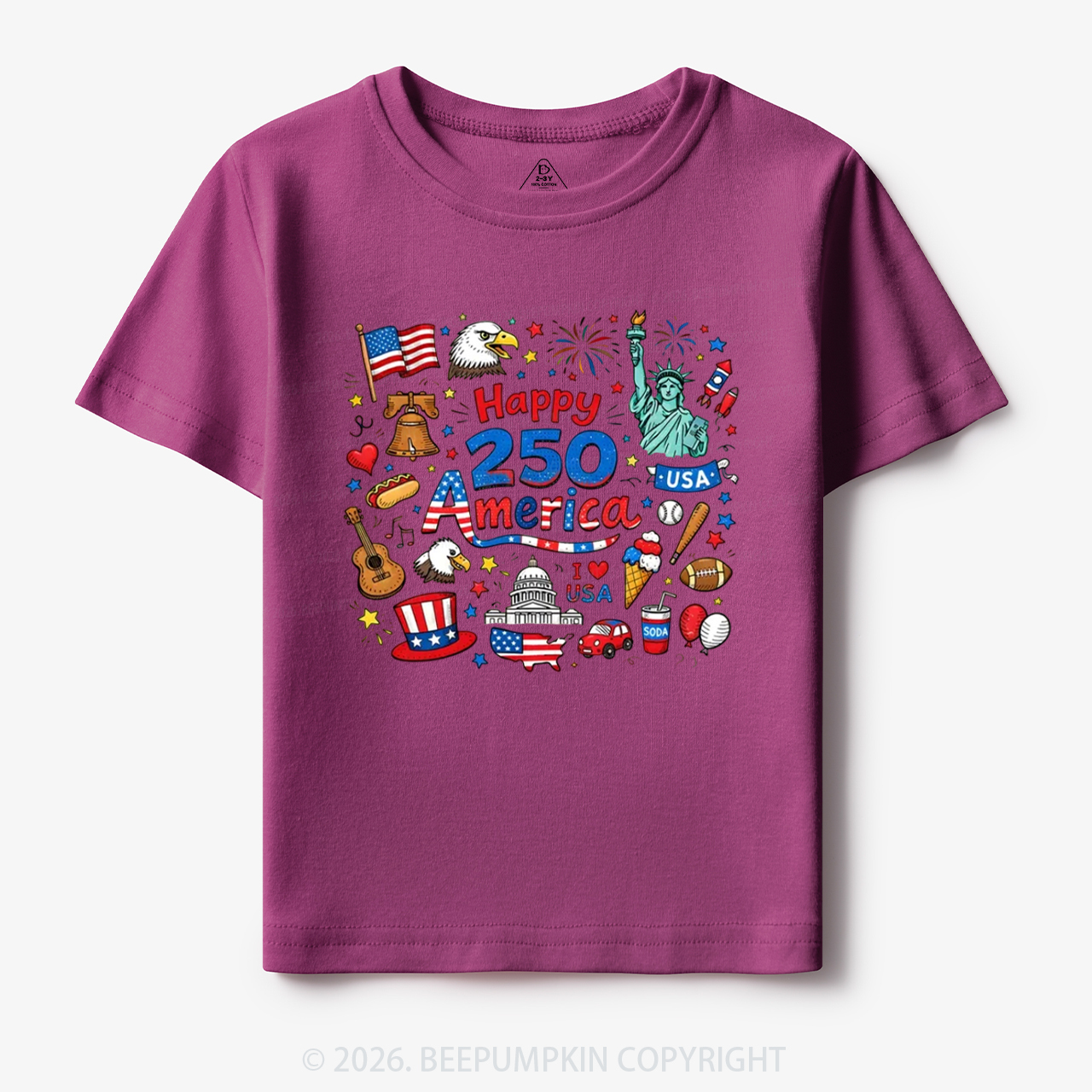 Happy 250 America Toddler&Kid's Tees