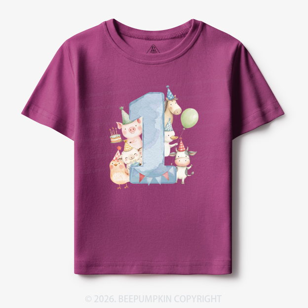 Personalized Farm Birthday Toddler&Kid's Tees