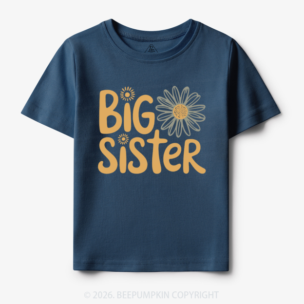 Big Sister Daisy Boho Flower Toddler&Kid's Tees