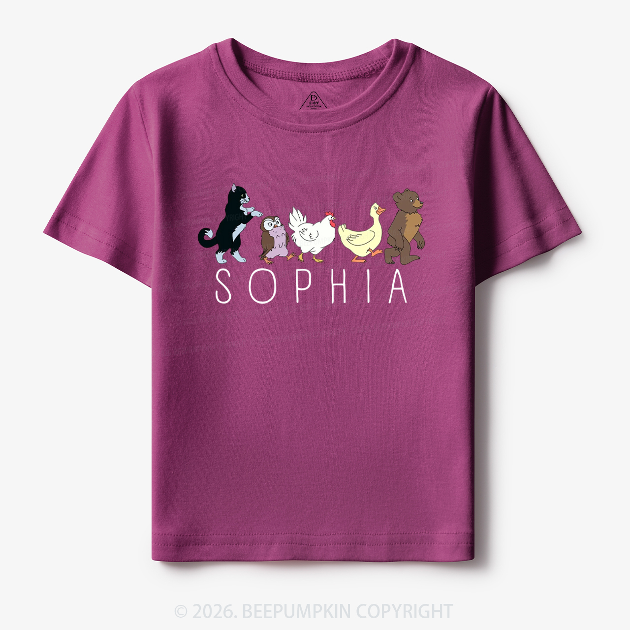 Personalized Cute Animal Friends Toddler&Kid's Tees