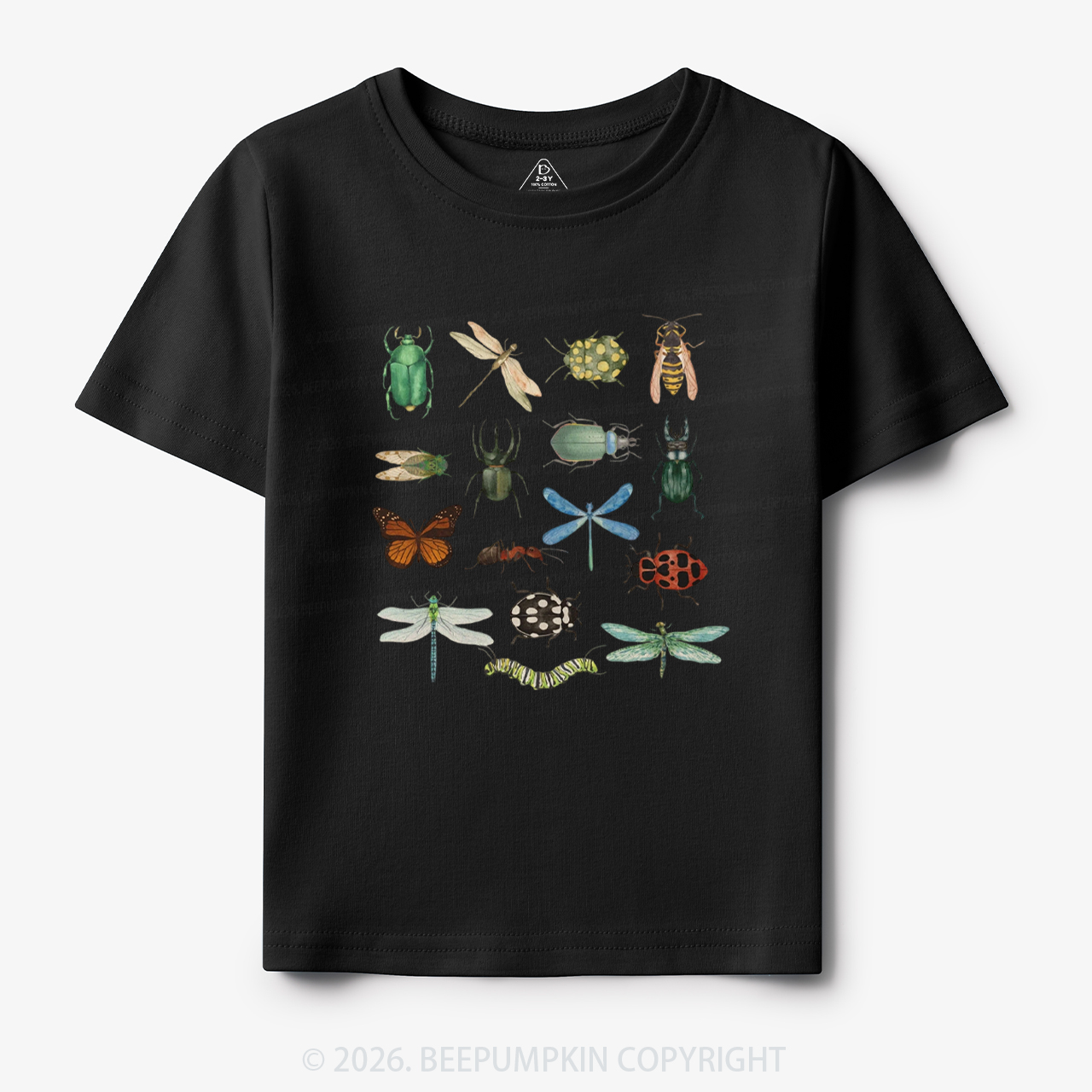 Retro Bugs Boho Natural Toddler&Kid's Tees