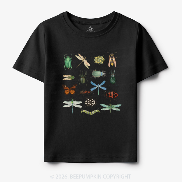 Retro Bugs Boho Natural Toddler&Kid's Tees