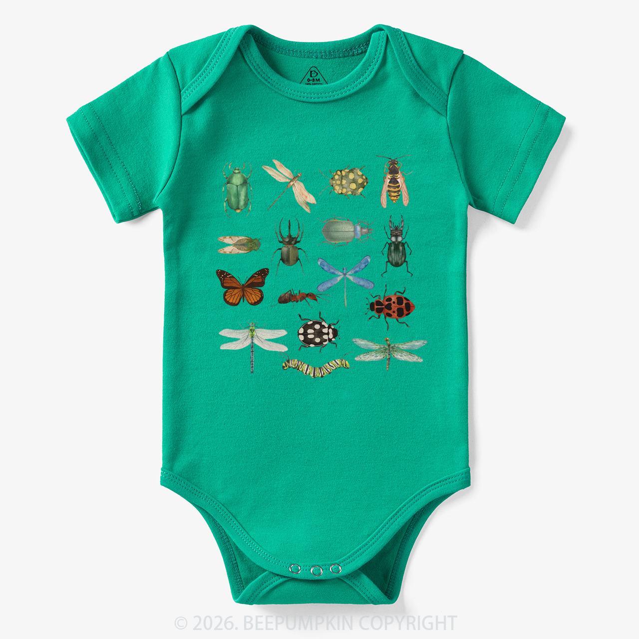 Retro Bugs Boho Natural Bodysuit