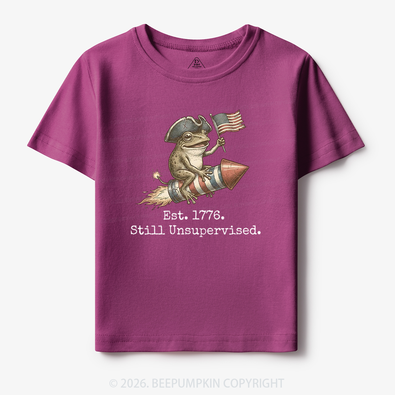 Est 1776 Funny Frog American 250th Anniversary Toddler&Kid's Tees