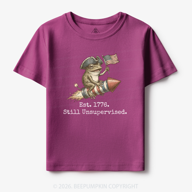 Est 1776 Funny Frog American 250th Anniversary Toddler&Kid's Tees