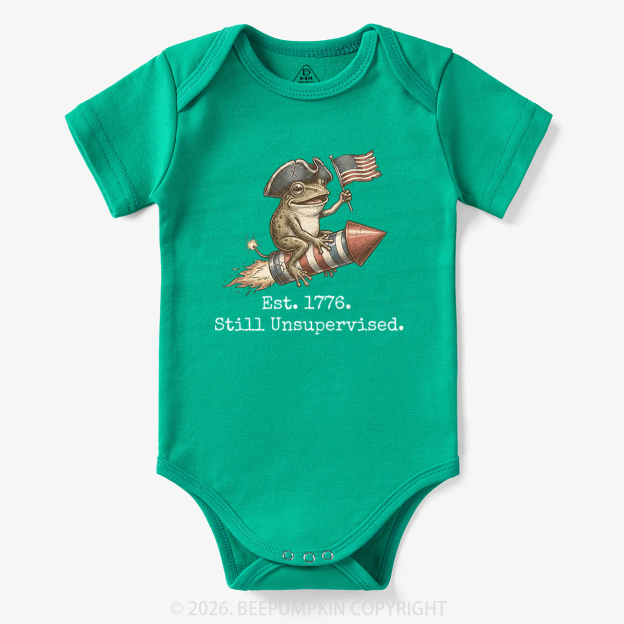 Est 1776 Funny Frog  American 250th Anniversary Bodysuit