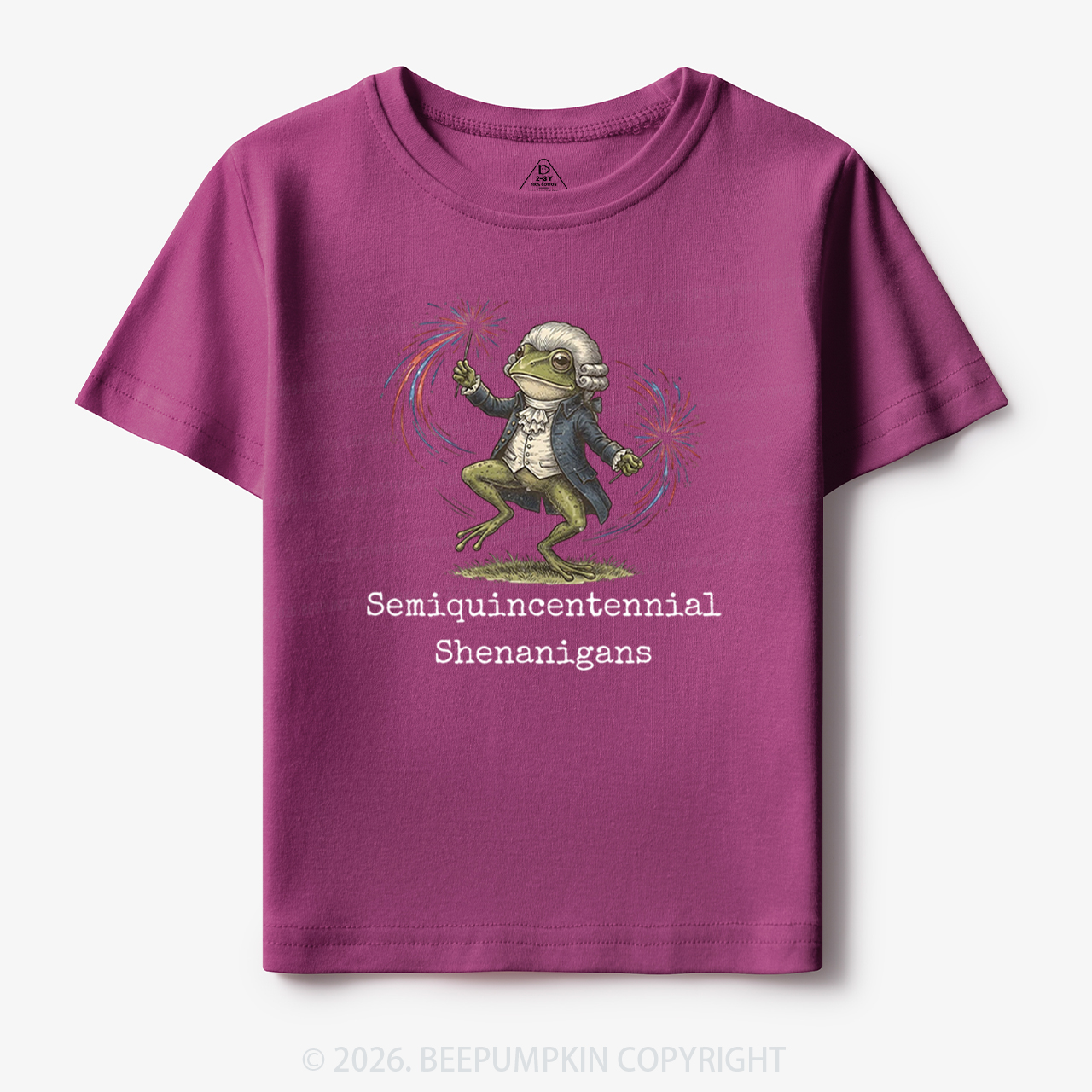 American 250th Anniversary Funny Frog Retro Toddler&Kid's Tees