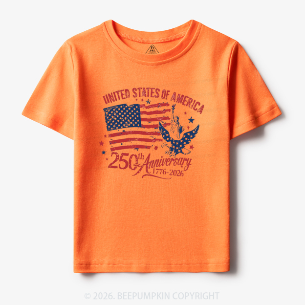 America 250th Anniversary Patriotic Eagle Toddler&Kid's Tees