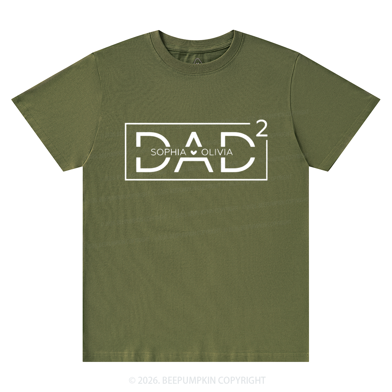 Personalized Dad Squared With Kids Names T-Shirts