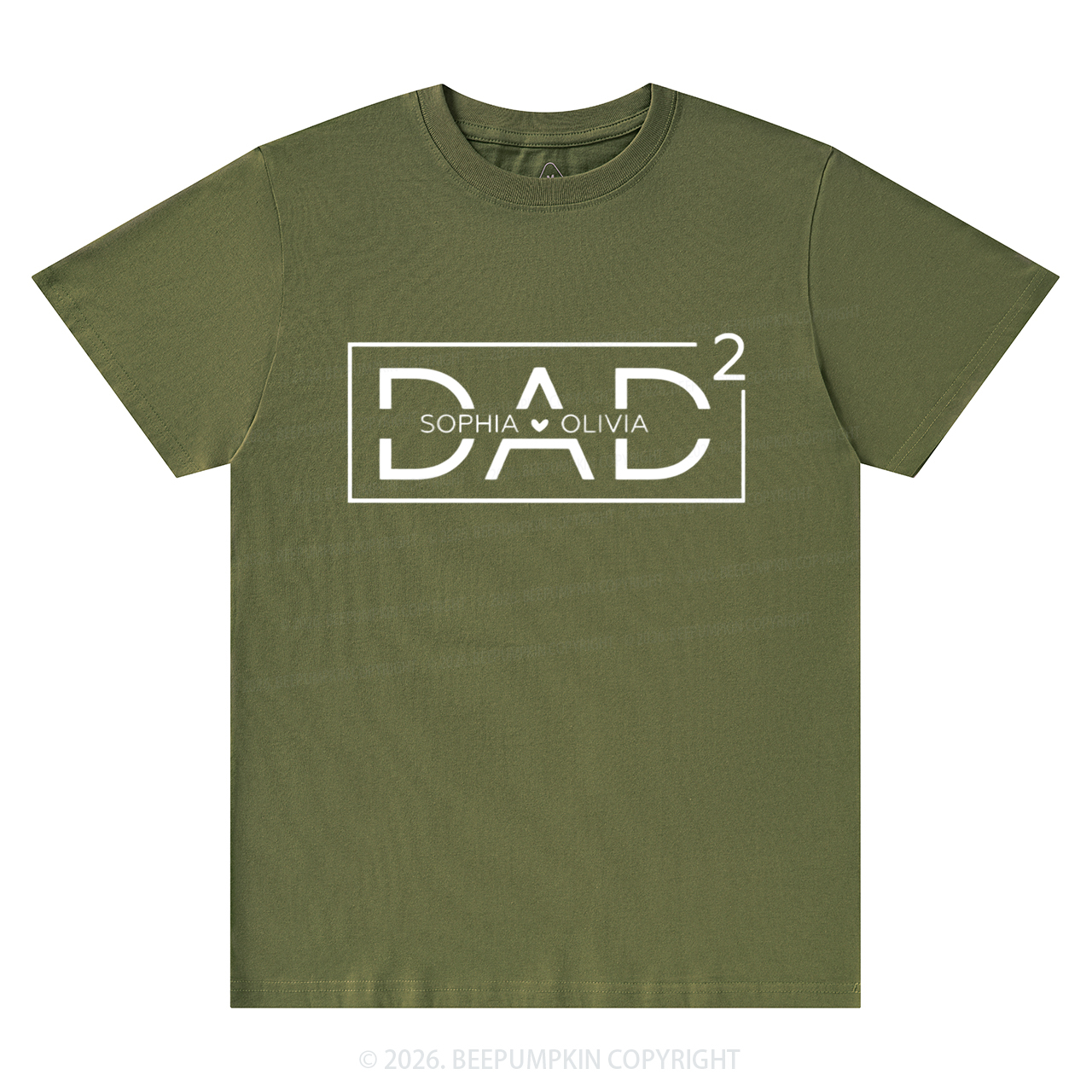 Personalized Dad Squared With Kids Names T-Shirts