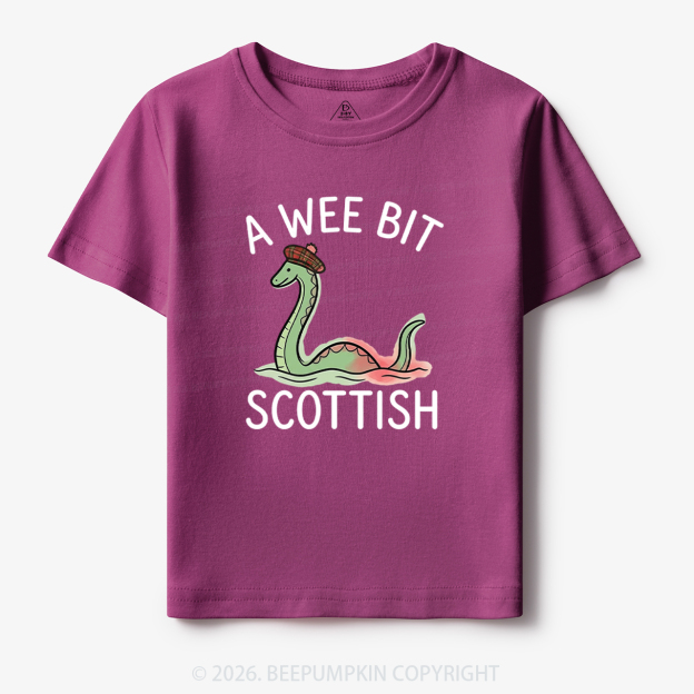 A Wee Bit Scottish Funny Loch Ness Monster Toddler&Kid's Tees