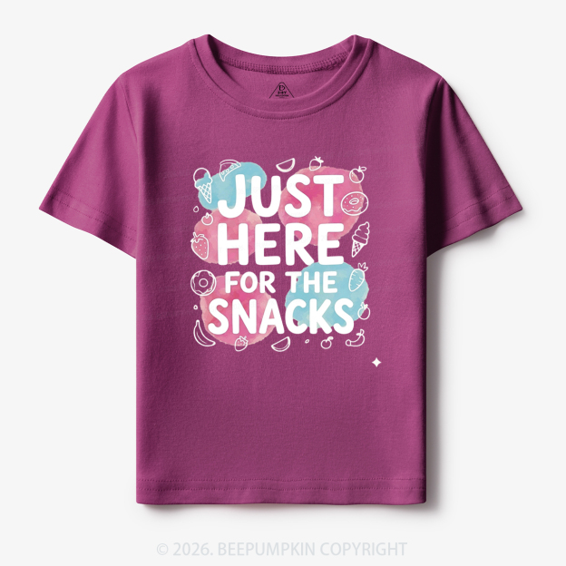 Just Here for the Snacks Funny Toddler&Kid's Tees
