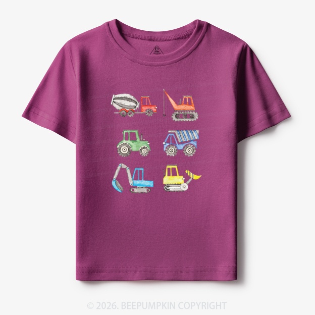 Truck Construction Excavator Toddler&Kid's Tees