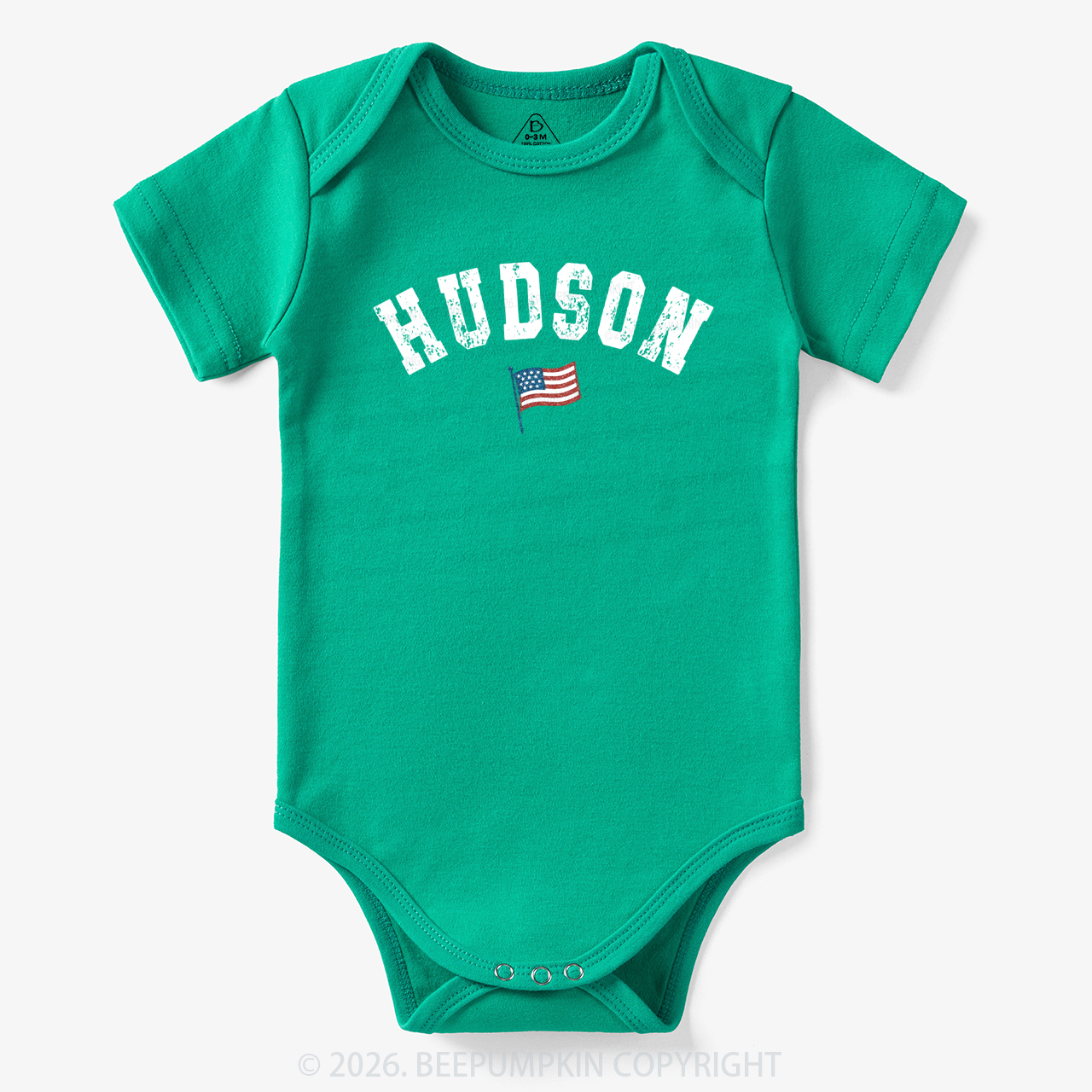 Personalized USA Flag with Name Bodysuit