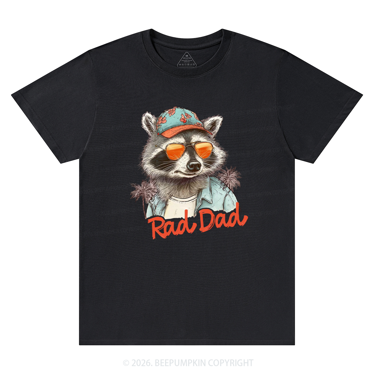 Retro Rad Dad Funny Raccoon T-Shirts