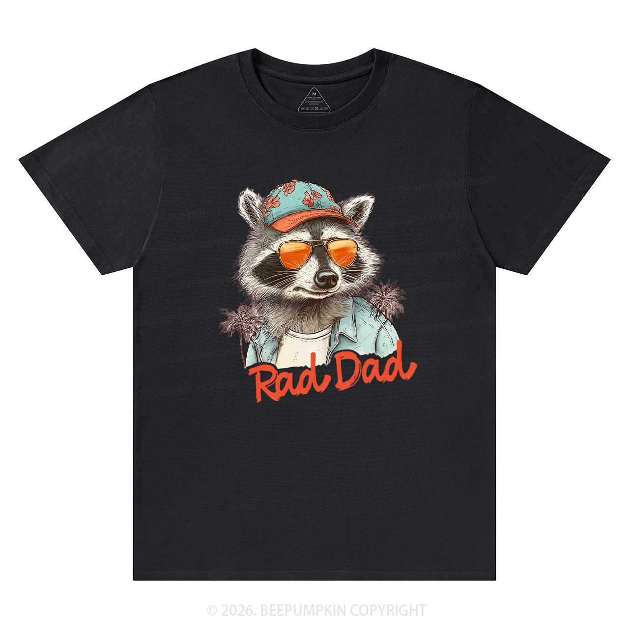 Retro Rad Dad Funny Raccoon T-Shirts