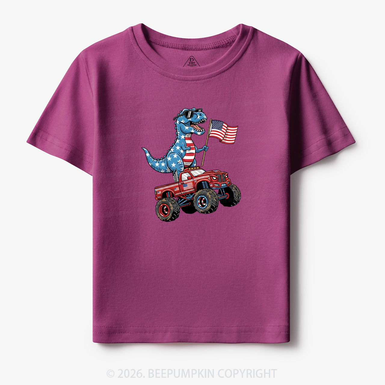 USA 250 American Flag Dinosaur Toddler&Kid's Tees
