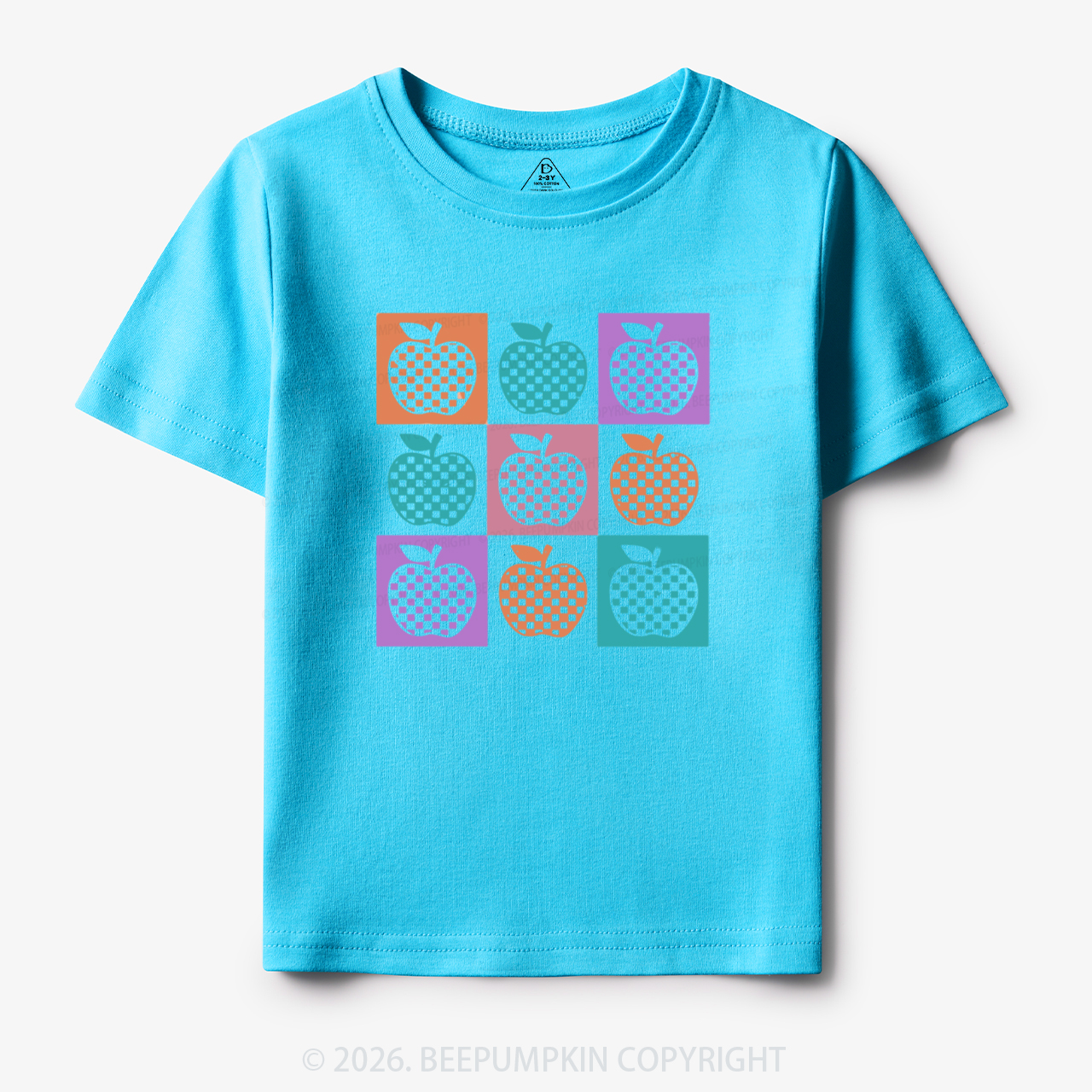 Retro Checkered Apple Toddler&Kid's Tees